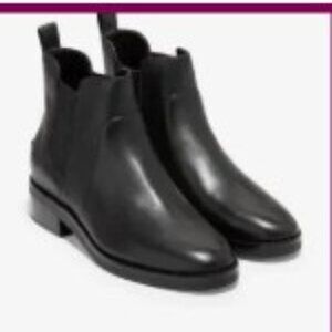 COLE HAAN Grand Series Nora Leather Ankle Chelsea Waterproof  Boots